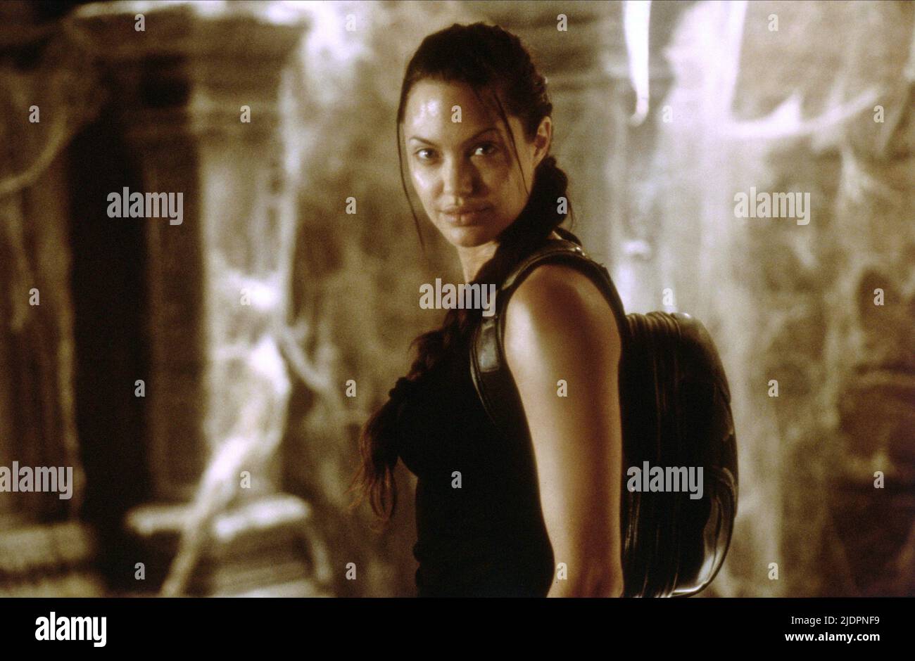 ANGELINA JOLIE, LARA CROFT: TOMB RAIDER, 2001 Stock Photo