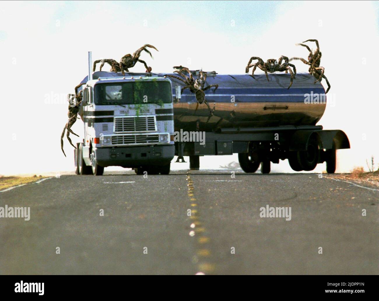 GIANT SPIDERS ATTTACK TANKER, EIGHT LEGGED FREAKS, 2002, Stock Photo
