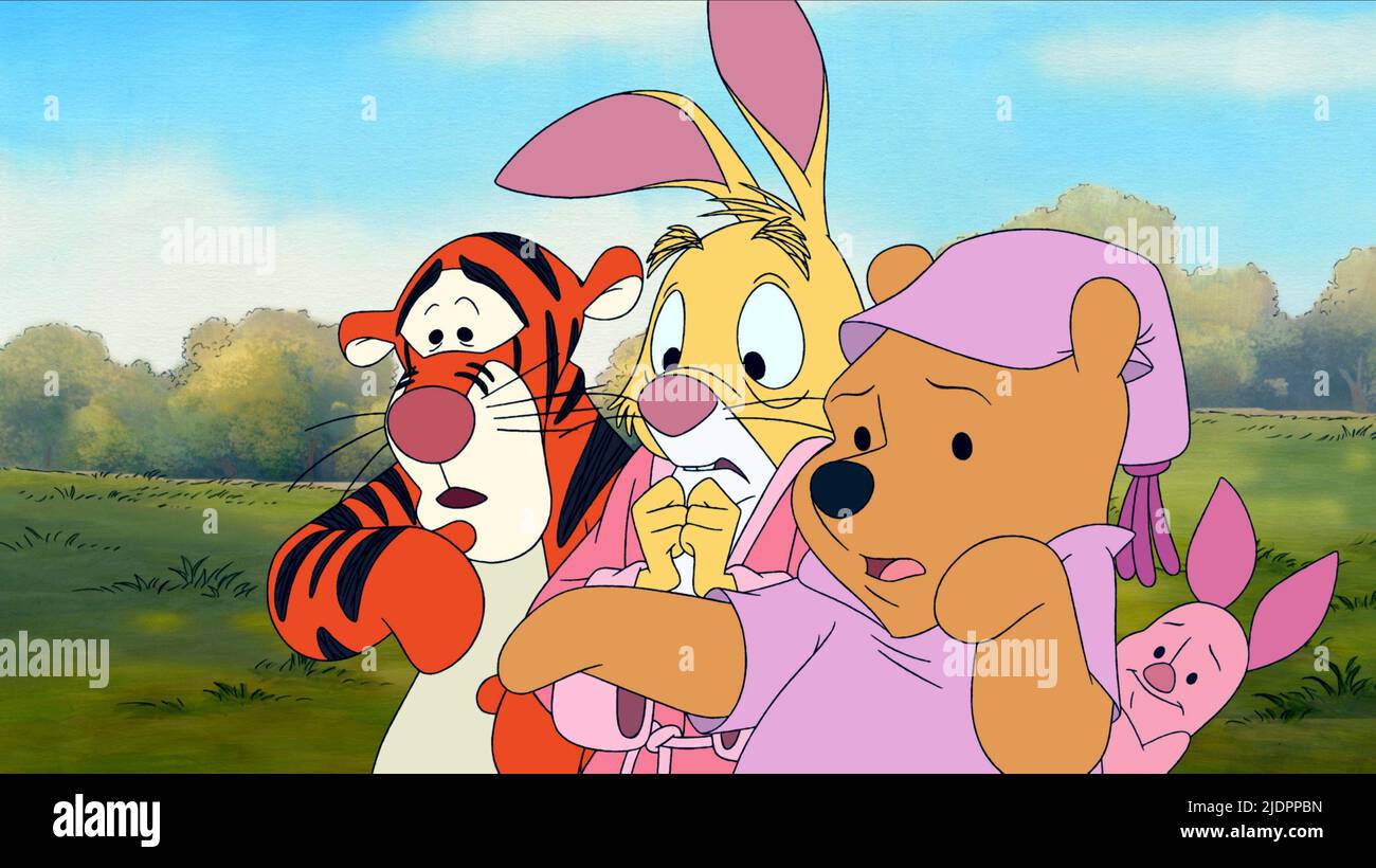 TIGGER,RABBIT,PIGLET,POOH,ROO, POOH'S HEFFALUMP MOVIE, 2005, Stock Photo