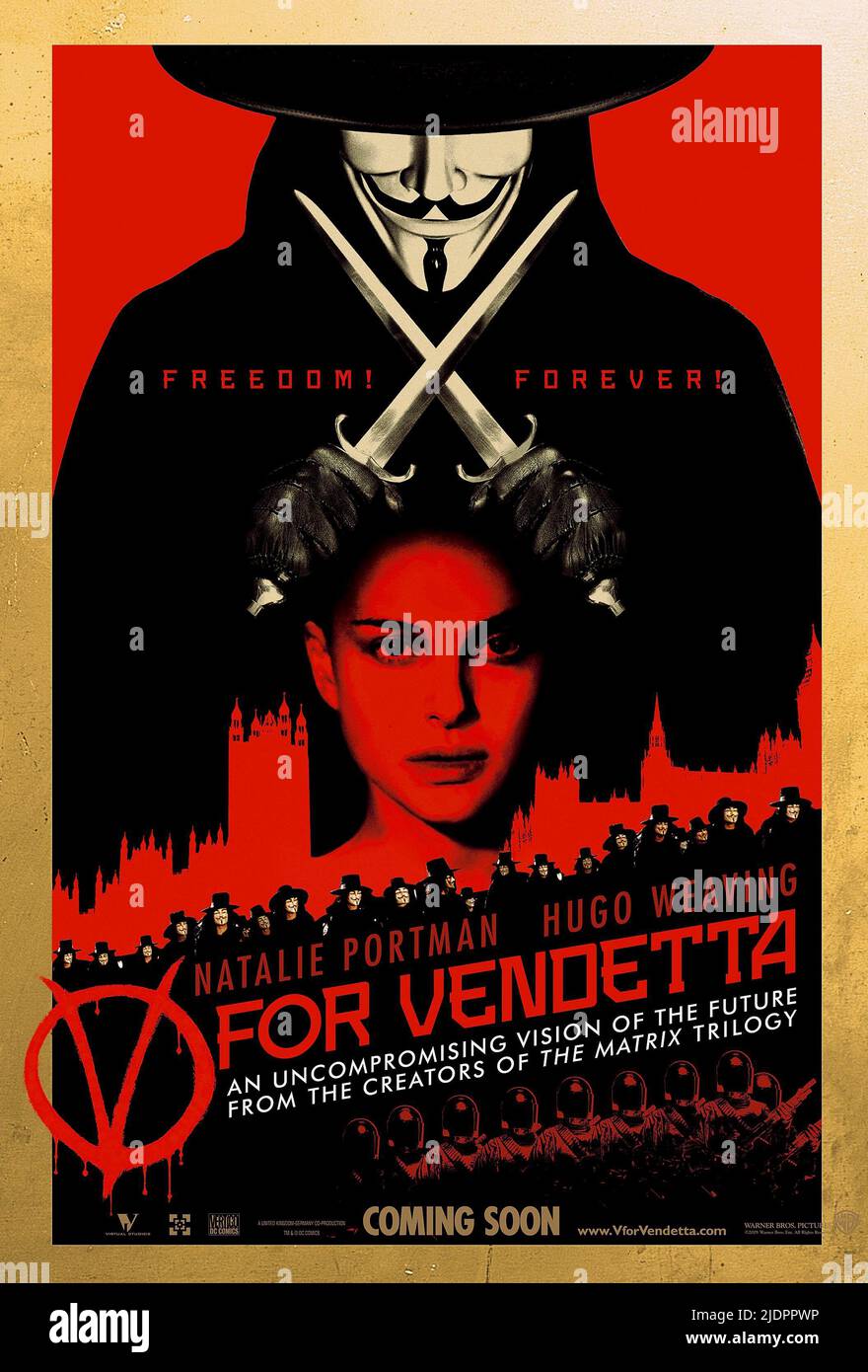 Feb. 08, 2006 - HUGO WEAVING as V in Warner Bros. PicturesÃ• and Virtual  StudiosÃ• action thriller Ã'V for Vendetta,Ã“ distributed by Warner Bros.  Pictures. The film stars Natalie Portman.. . TV-FILM