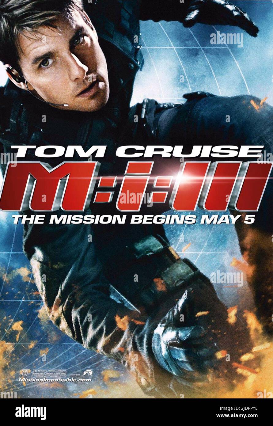 TOM CRUISE POSTER, MISSION: IMPOSSIBLE III, 2006, Stock Photo