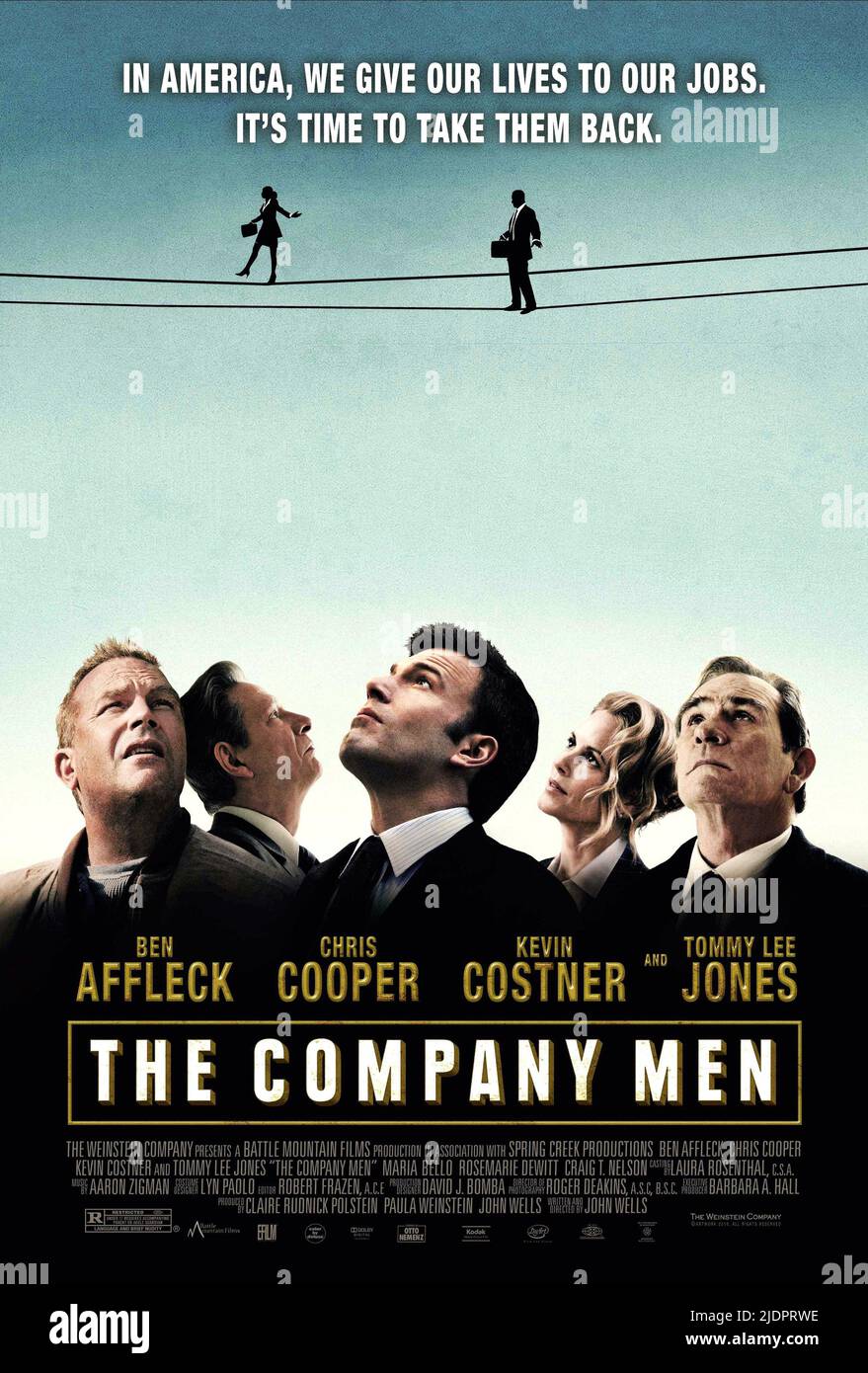 COSTNER,COOPER,AFFLECK,BELLO,JONES, THE COMPANY MEN, 2010, Stock Photo