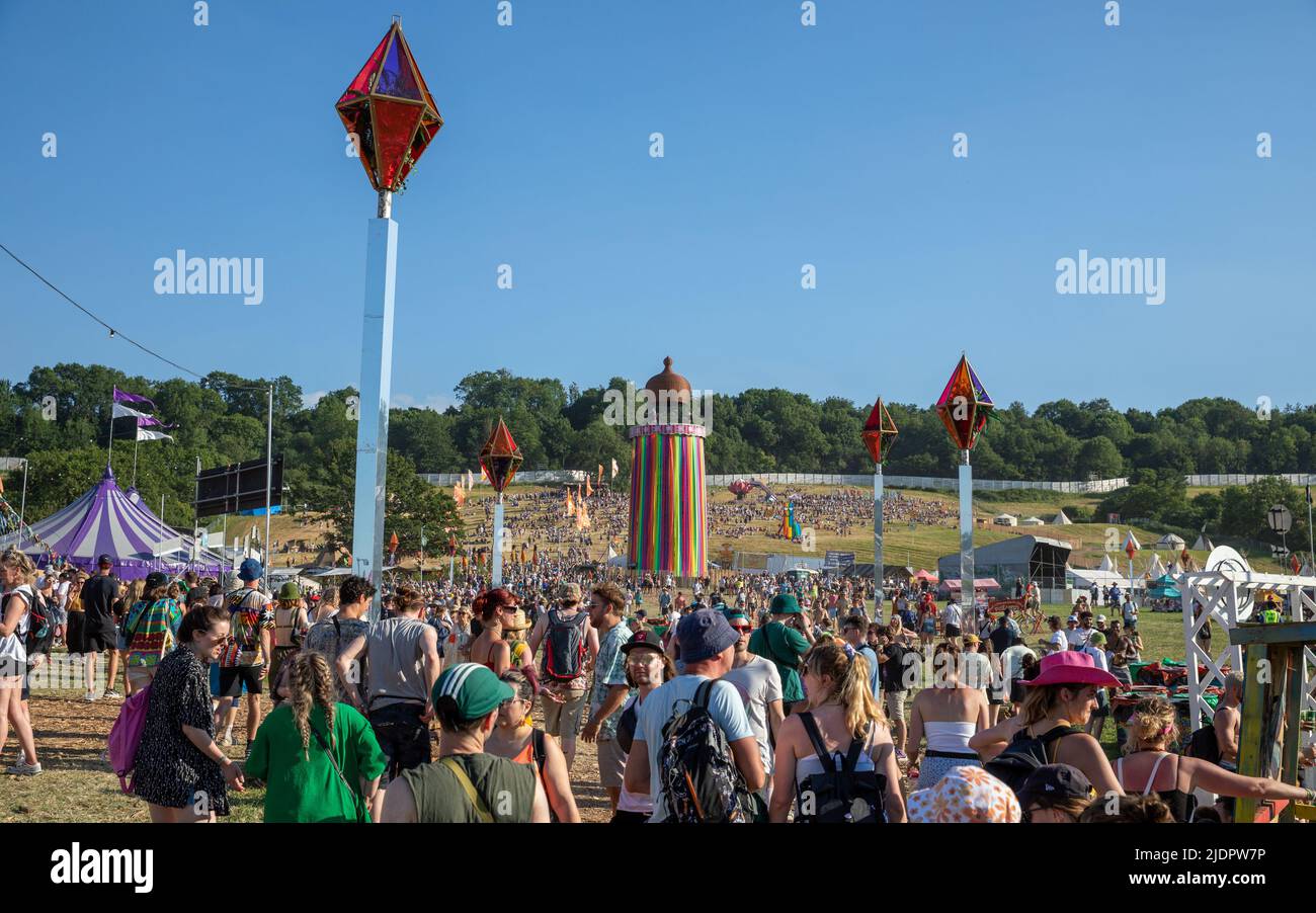 Glastonbury Festival 2022. Wednesday First Day 22 June 2022. Credit