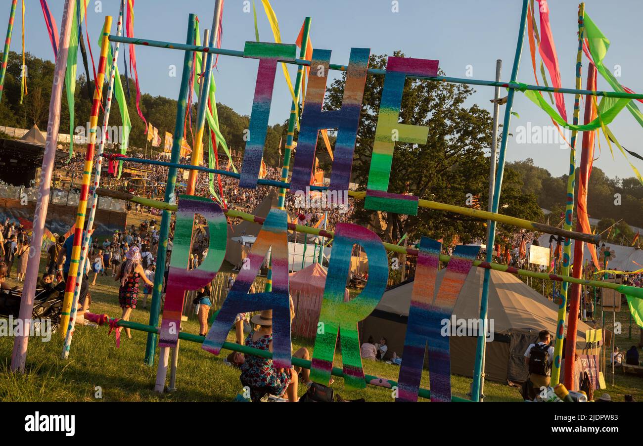 Glastonbury Festival 2022. Wednesday First Day 22 June 2022. Credit