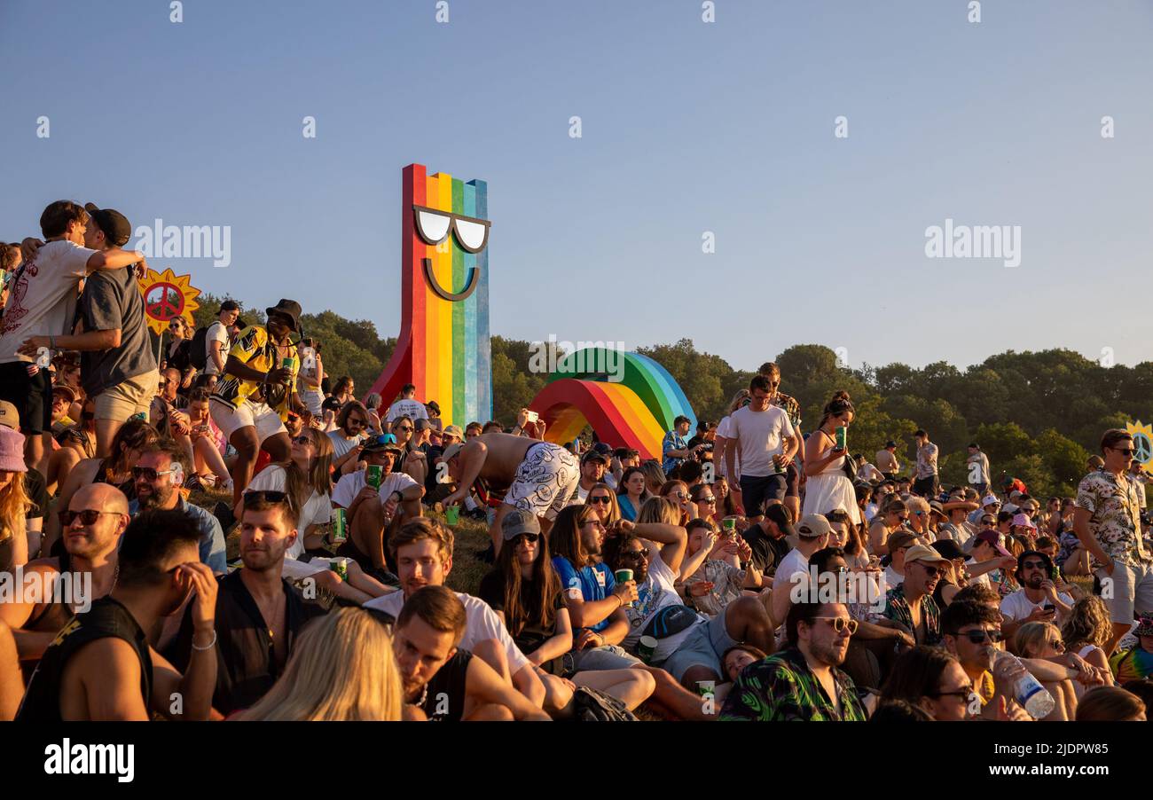 Glastonbury Festival 2022. Wednesday First Day 22 June 2022. Credit