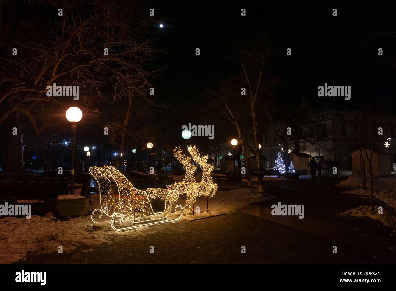 Picture of the Pancevo Christmas decorations on the main square at