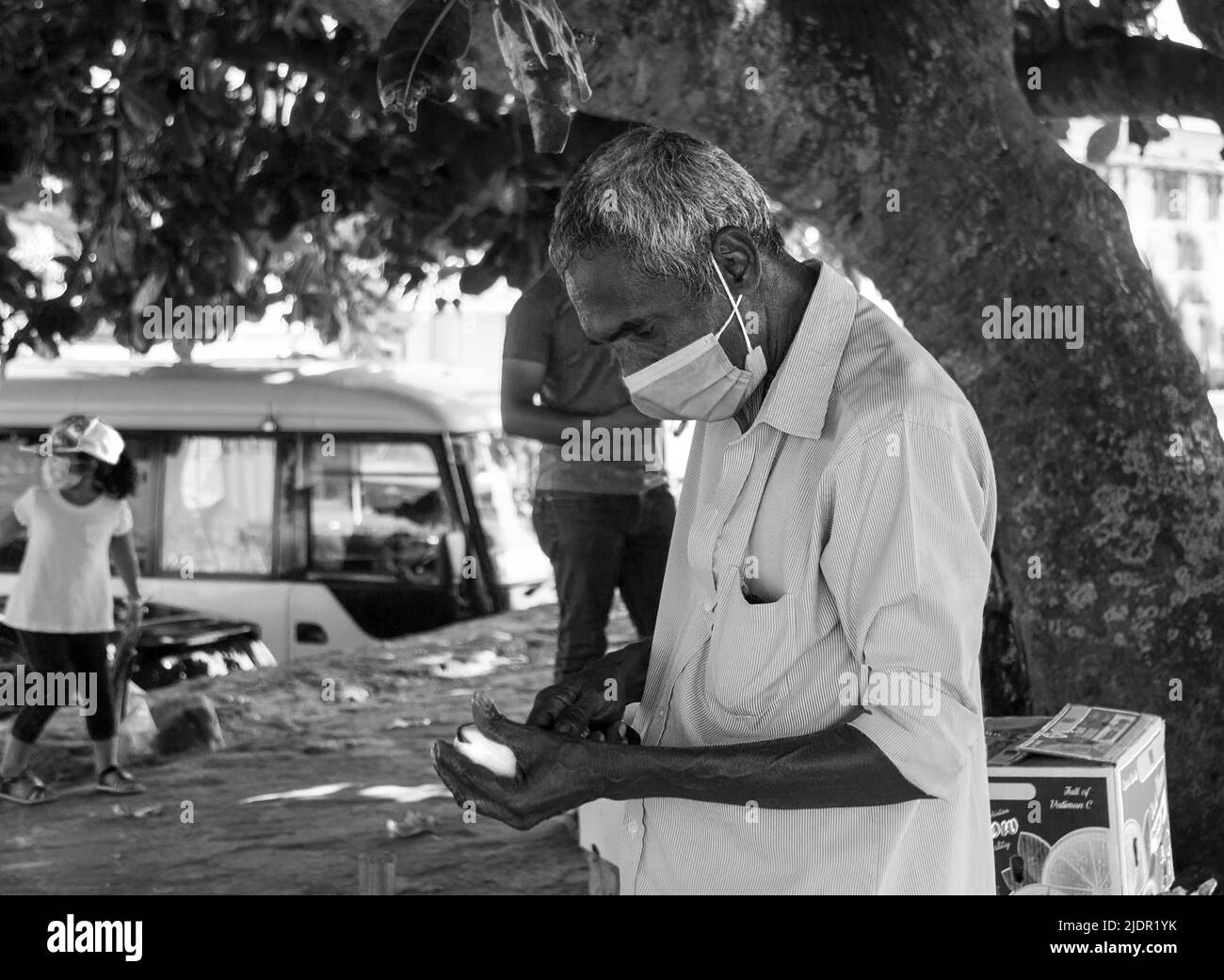 Street Vendors in Galle light house, Sri Lanka. Come visit and travel Sri Lanka. Stock Photo