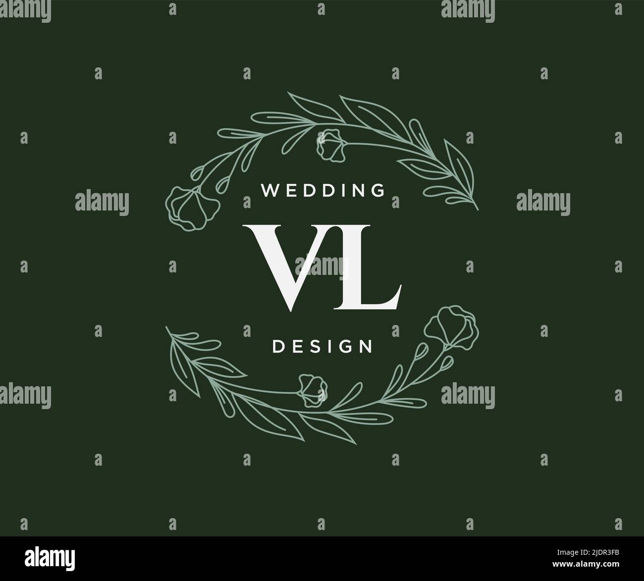 VL Initials letter Wedding monogram logos collection, hand drawn modern ...