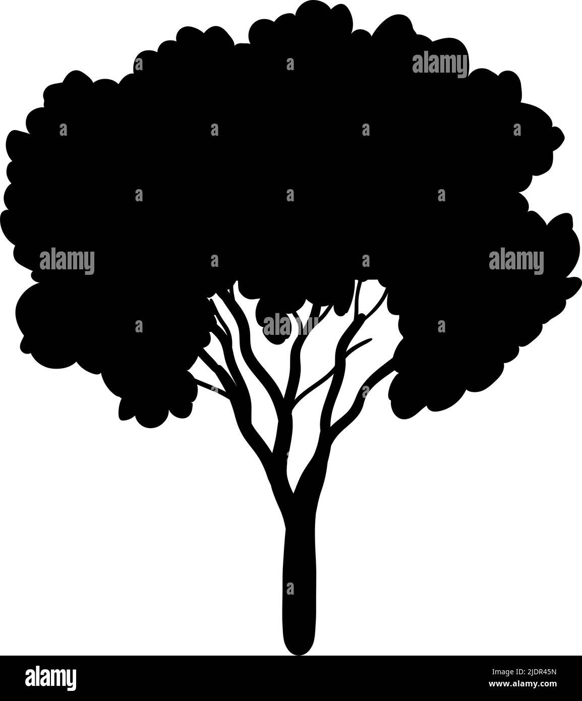 tree black silhouette style Stock Vector Image & Art - Alamy