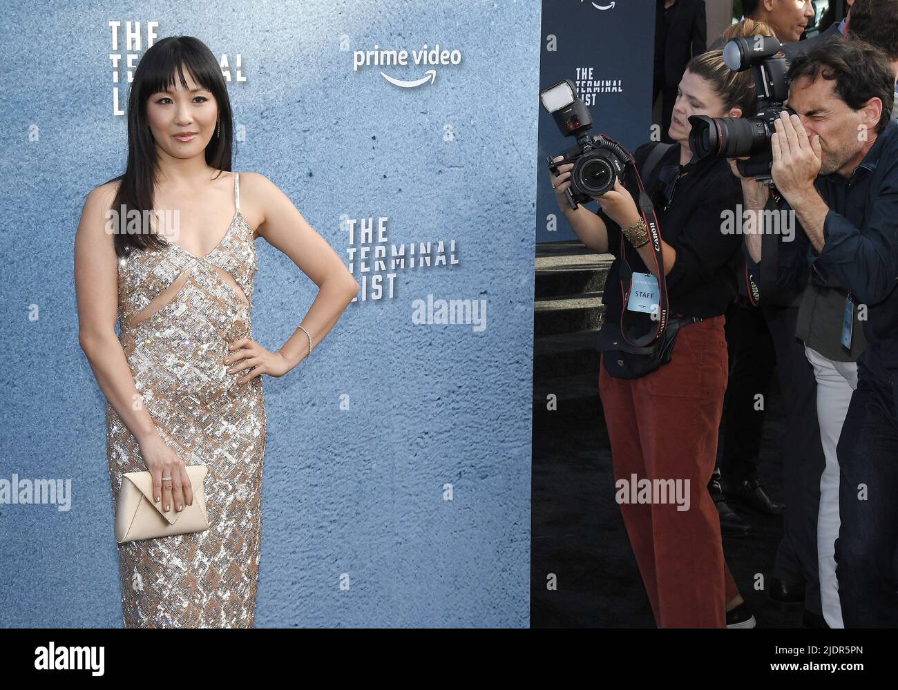 Constance Wu arrives at the THE TERMINAL LIST Los Angeles Premiere held
