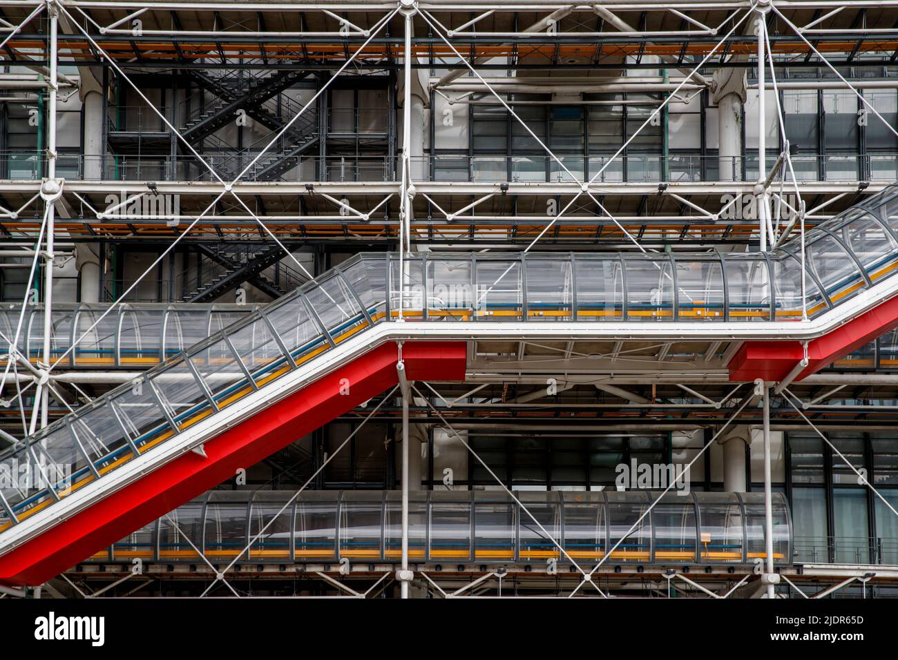 The exterior of the Pompidou Centre, Paris, France, Wednesday, May 25, 2022.Photo: David Rowland / One-Image.com Stock Photo