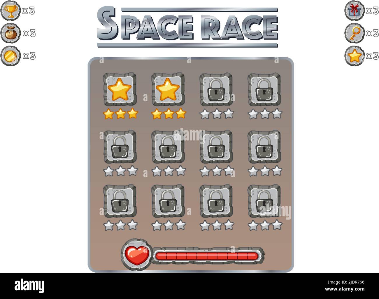 Game Elements Graphics Examples Game element template design set illustration Stock Vector Image & Art ...