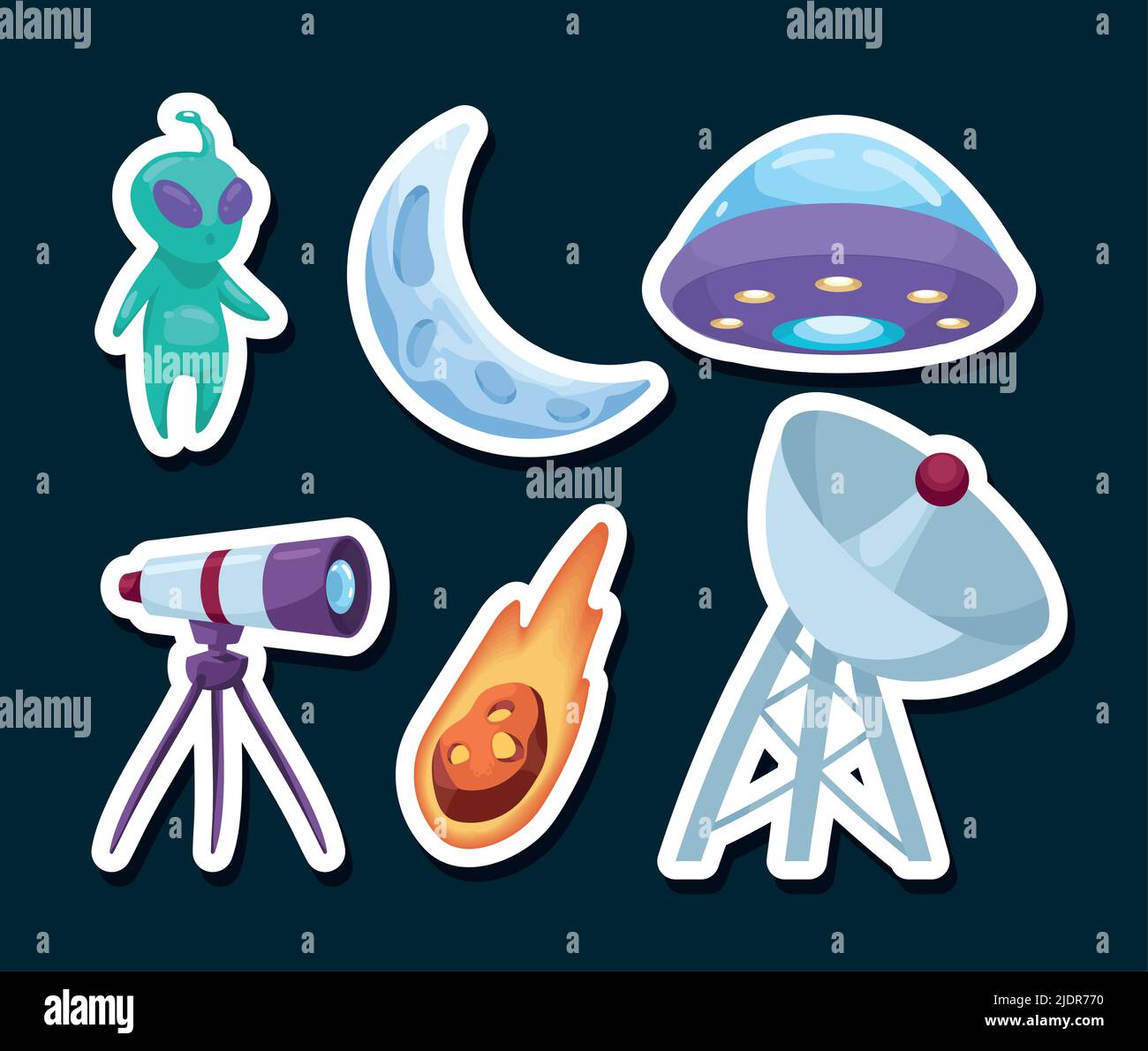 six space outer icons Stock Vector Image & Art - Alamy