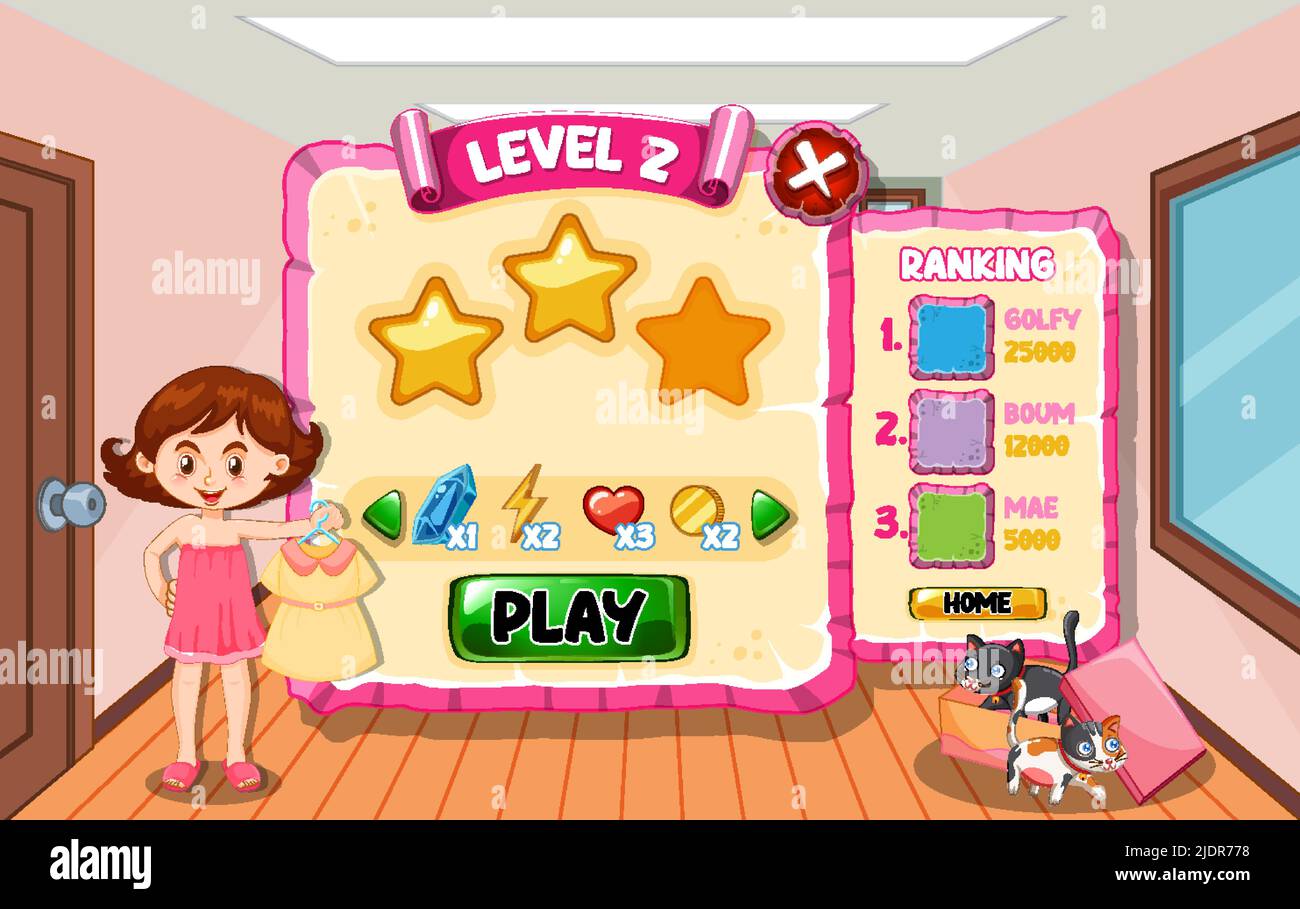 A game background template with elements illustration Stock Vector ...