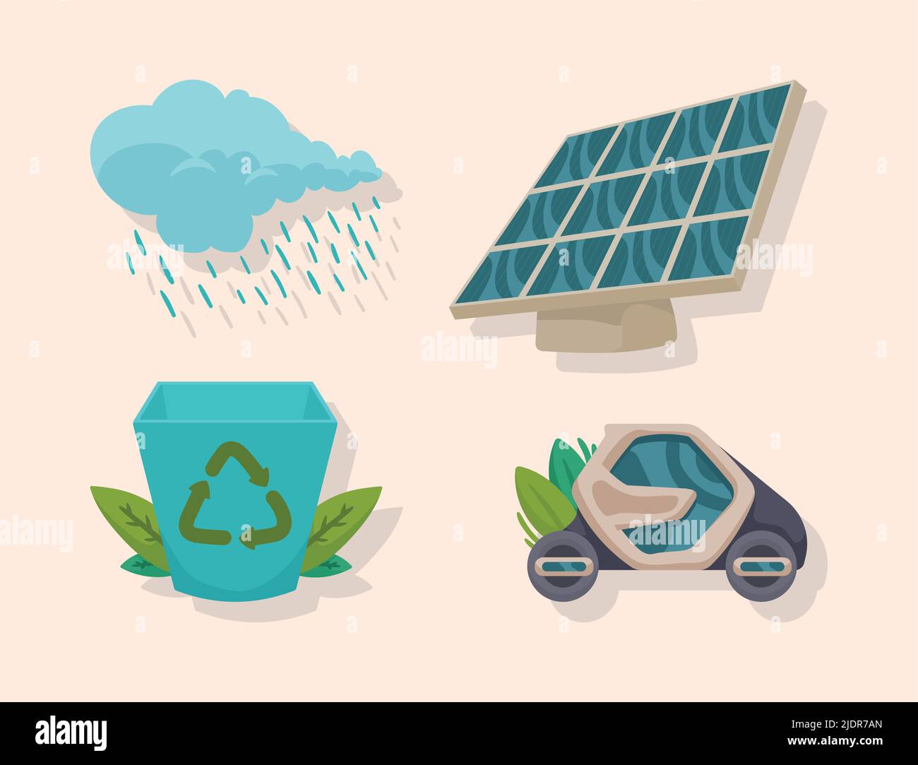 four clean energy icons Stock Vector Image & Art - Alamy