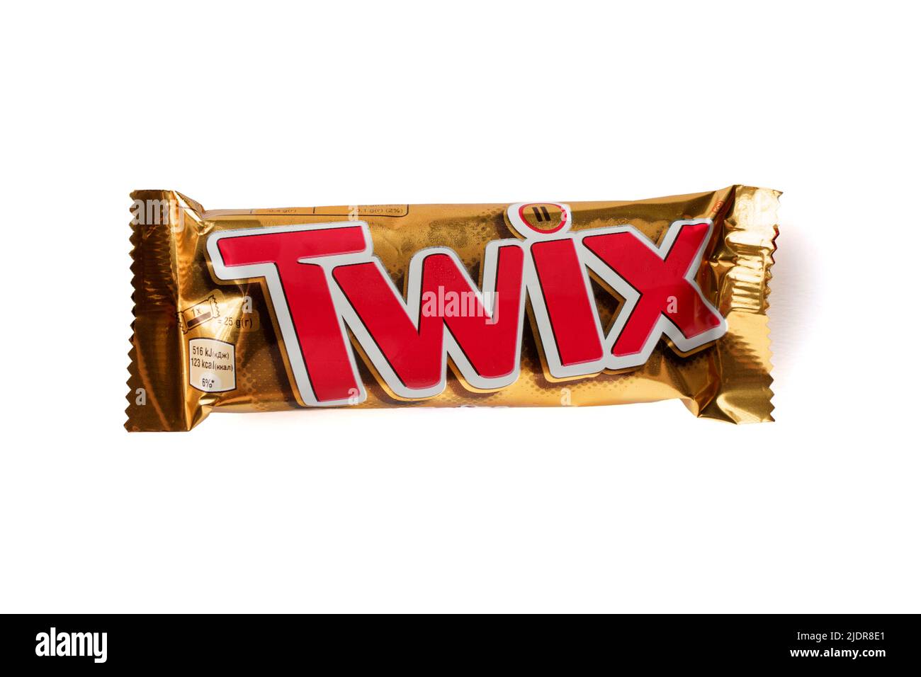 Twix Chocolate Bar on a White Background Stock Photo - Alamy