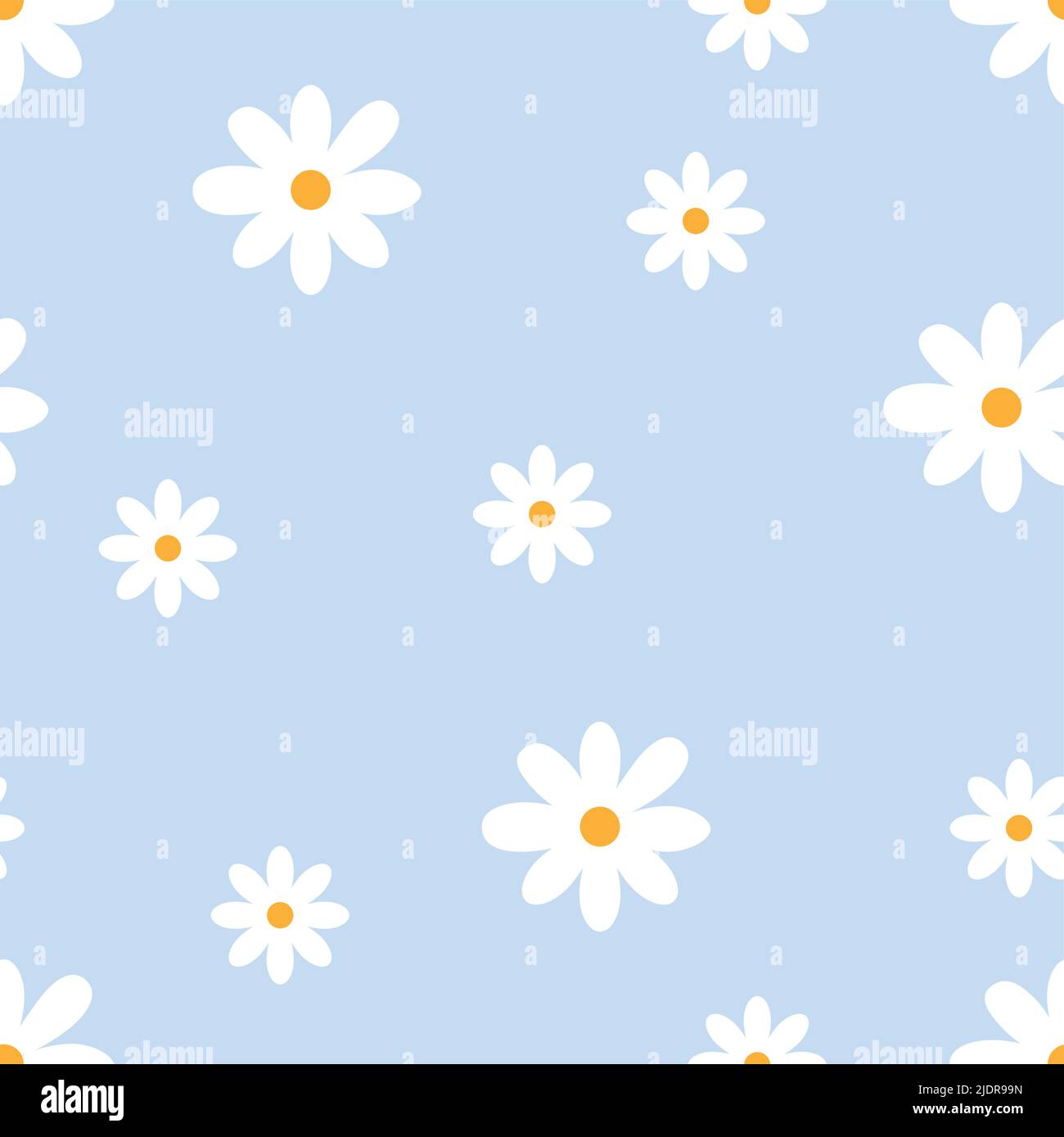 Seamless pattern with chamomile. Stock Vector
