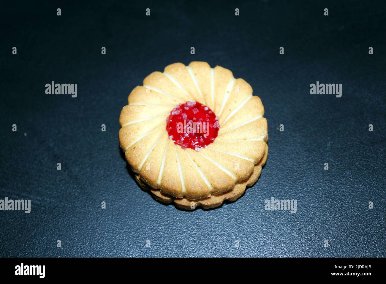 cookie isolated on black background Stock Photo