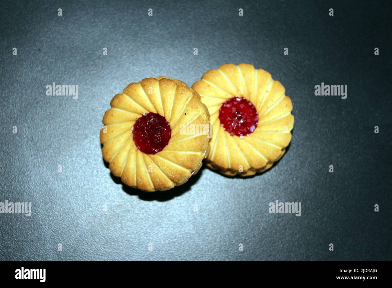 cookie isolated on black background Stock Photo