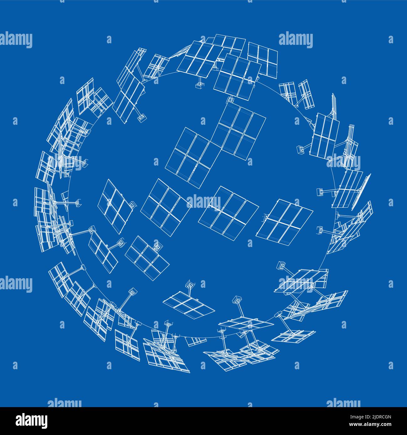 Solar Panels on Earth Concept. Vector Stock Vector Image & Art - Alamy