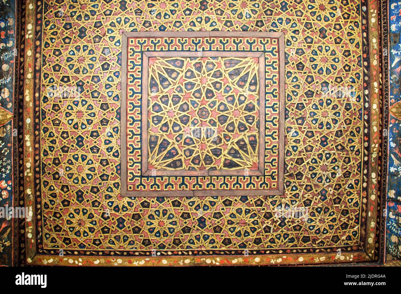 Ceiling inside the Complex of Sultan Qalawun - Cairo, Lower Egypt Stock Photo