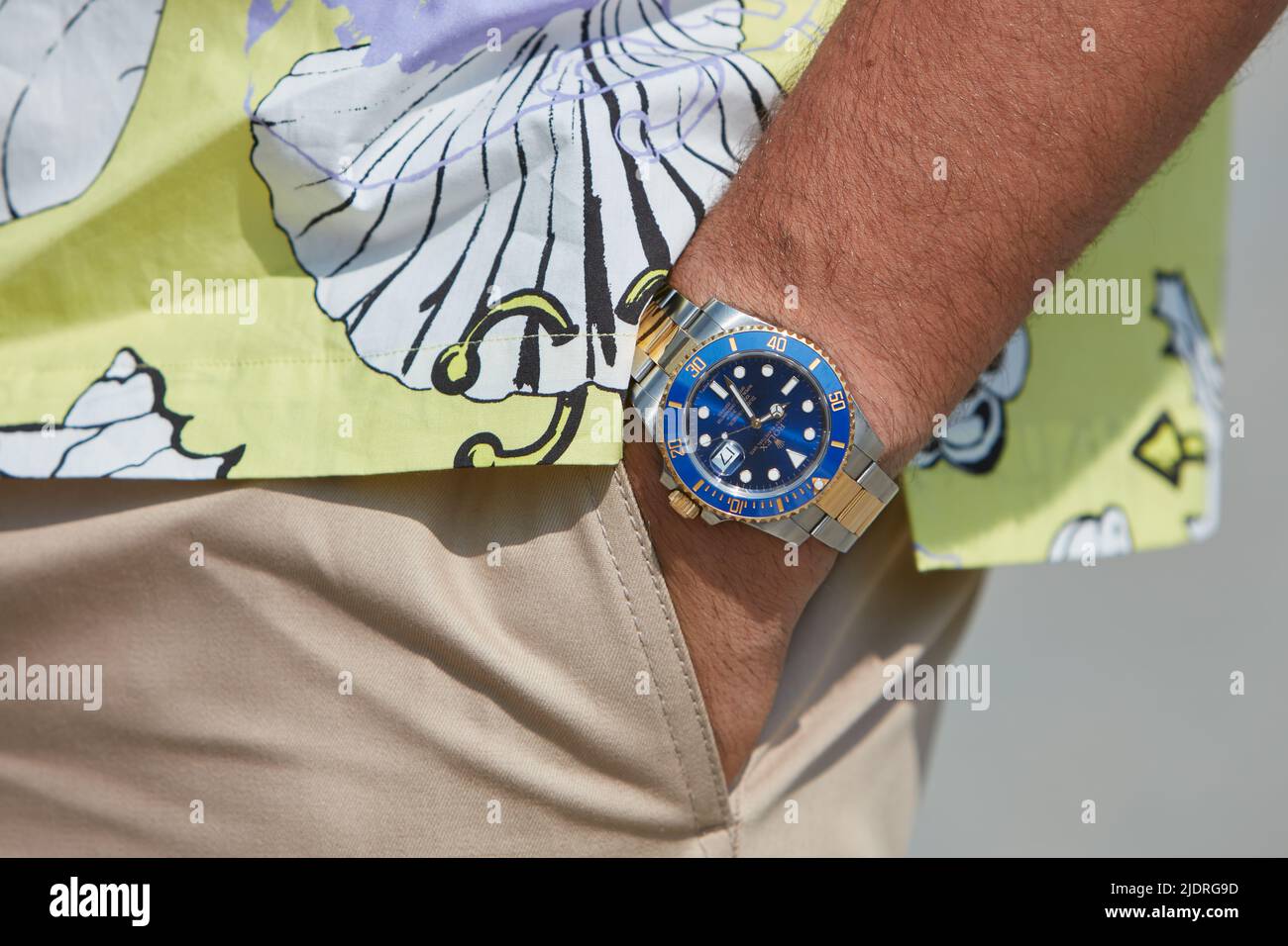 Rolex submariner blue gold hi-res stock photography and images - Alamy