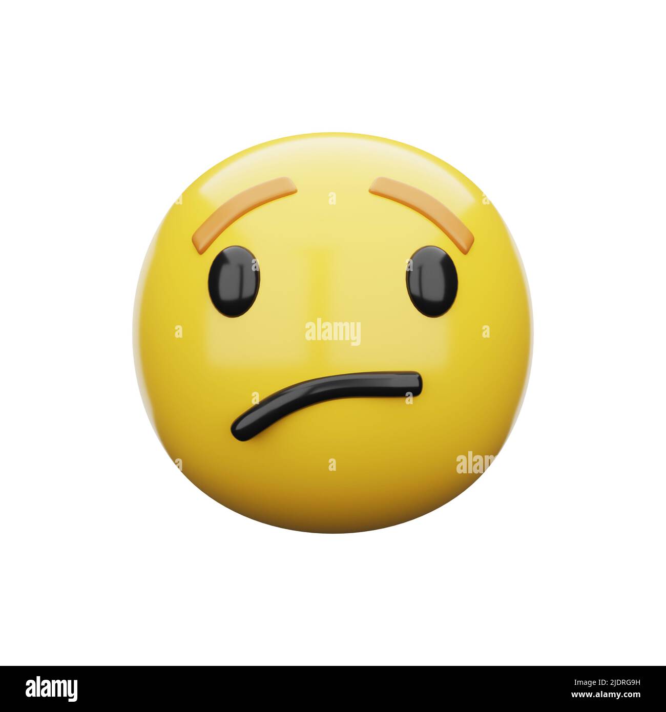 3d emoji Sad Face Stock Photo