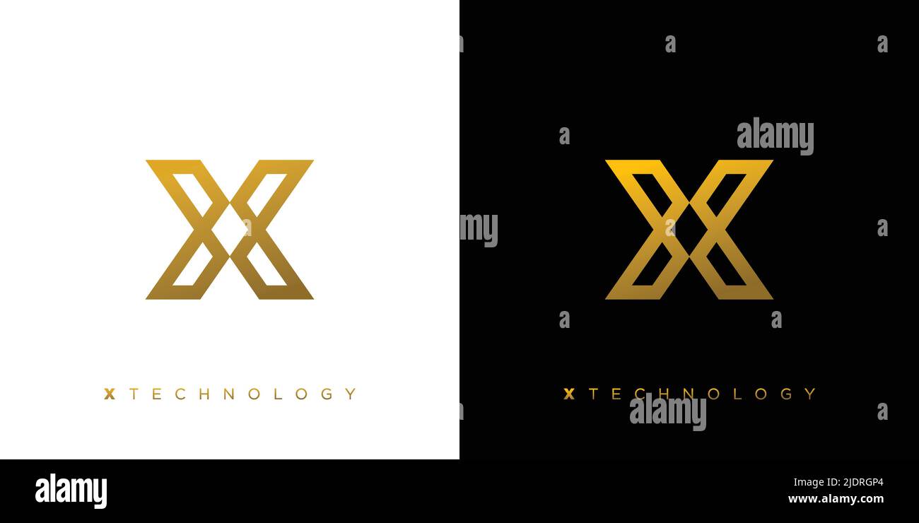 Modern and elegant letter X initials logo design Stock Vector