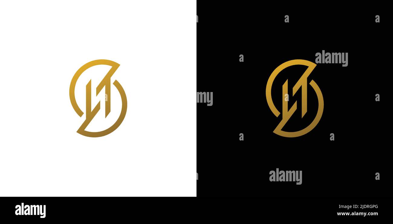 Modern and elegant letter SN initials logo design Stock Vector