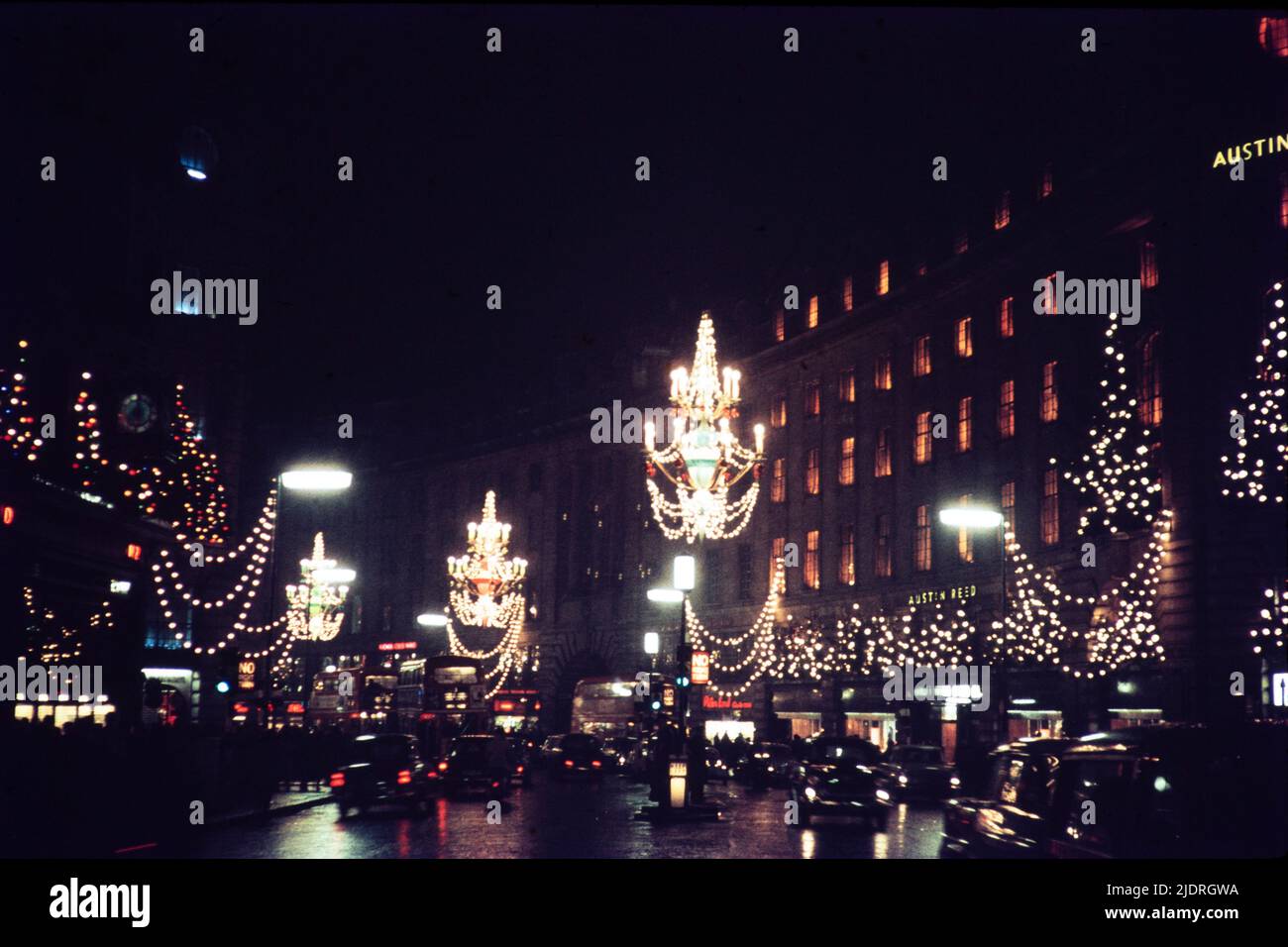 Christmas lights at Austin Reed department store, Regents Street