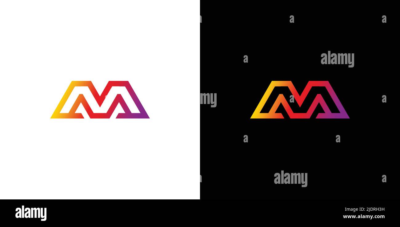 Modern and sophisticated letter M initials logo design Stock Vector ...