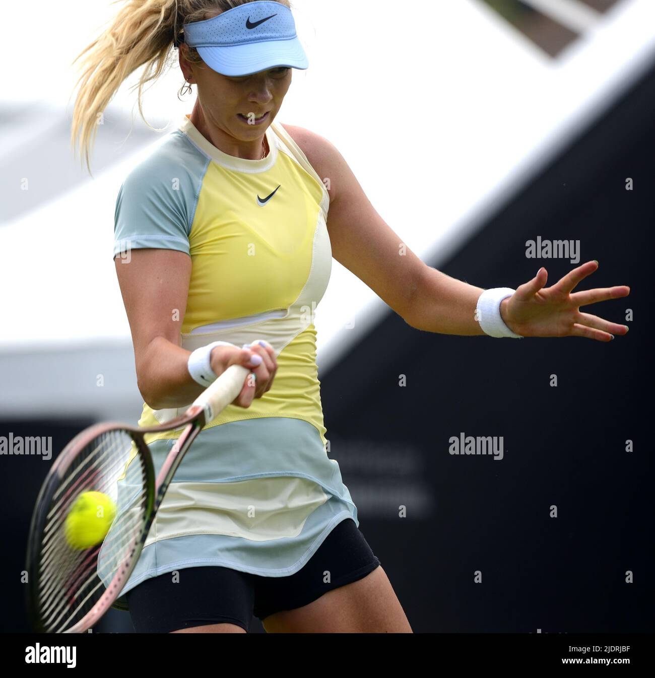 Katie Boulter (GB) playing on centre court at the Rothsay International