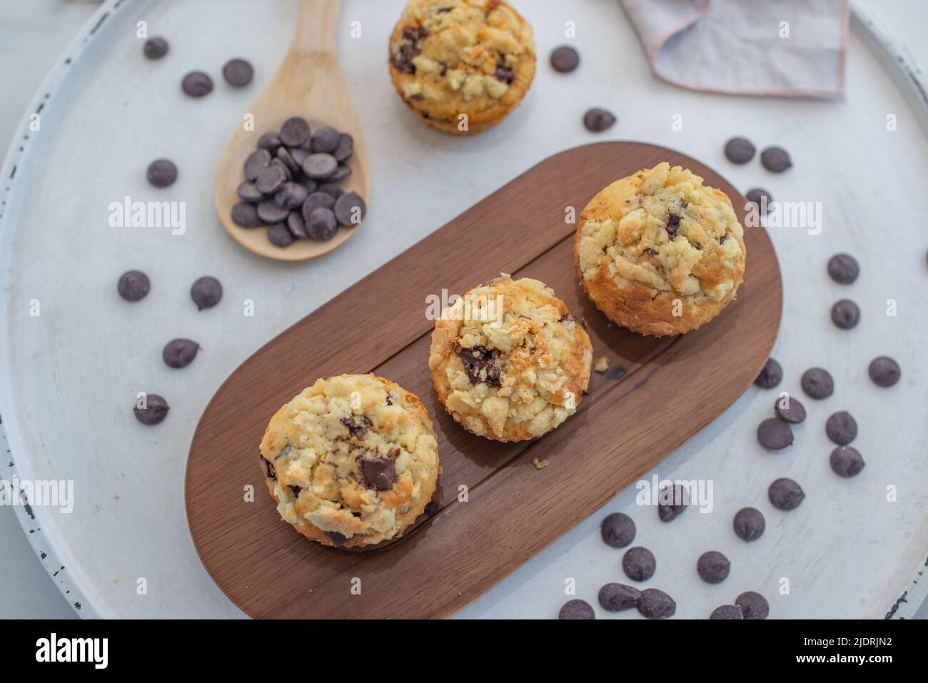 sweet home made chocolate muffins Stock Photo