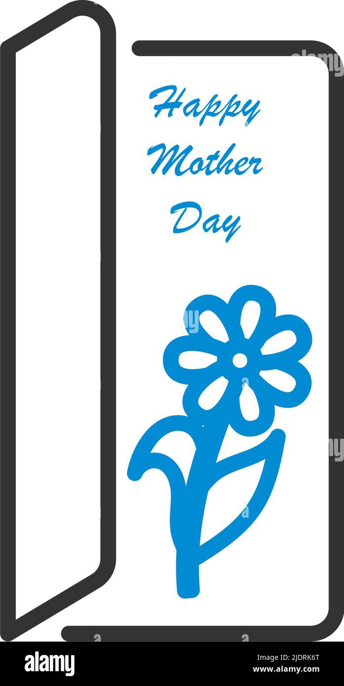 Mother's Day Icon. Editable Bold Outline With Color Fill Design. Vector ...