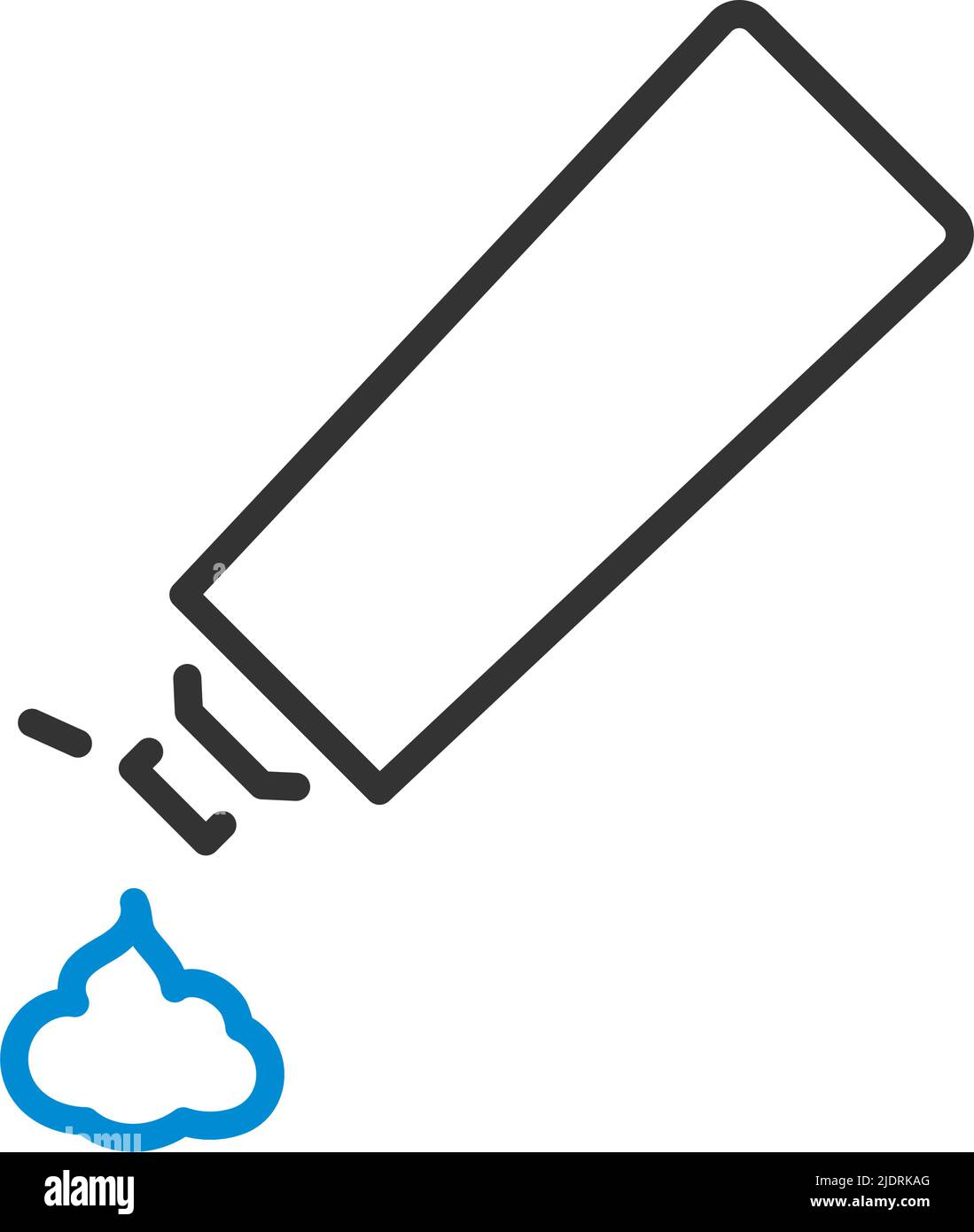 Toothpaste Tube Icon. Editable Bold Outline With Color Fill Design