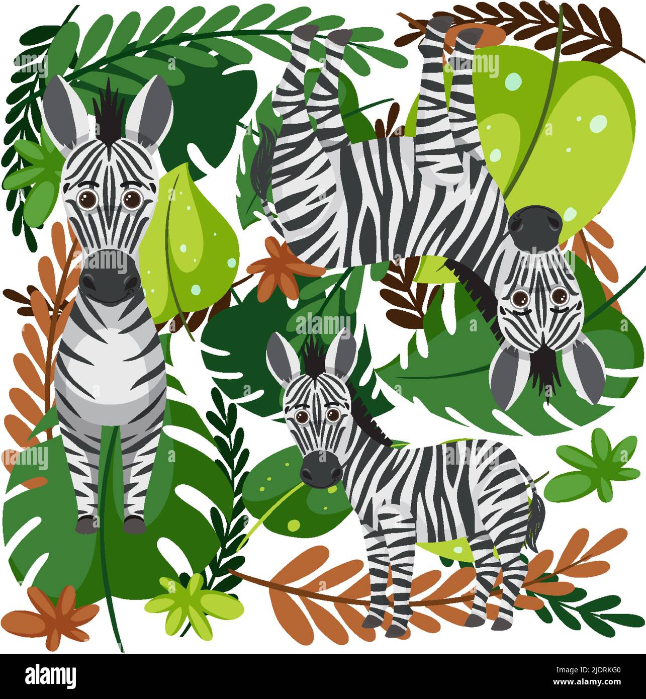 Cute zebra seamless pattern illustration Stock Vector Image & Art - Alamy