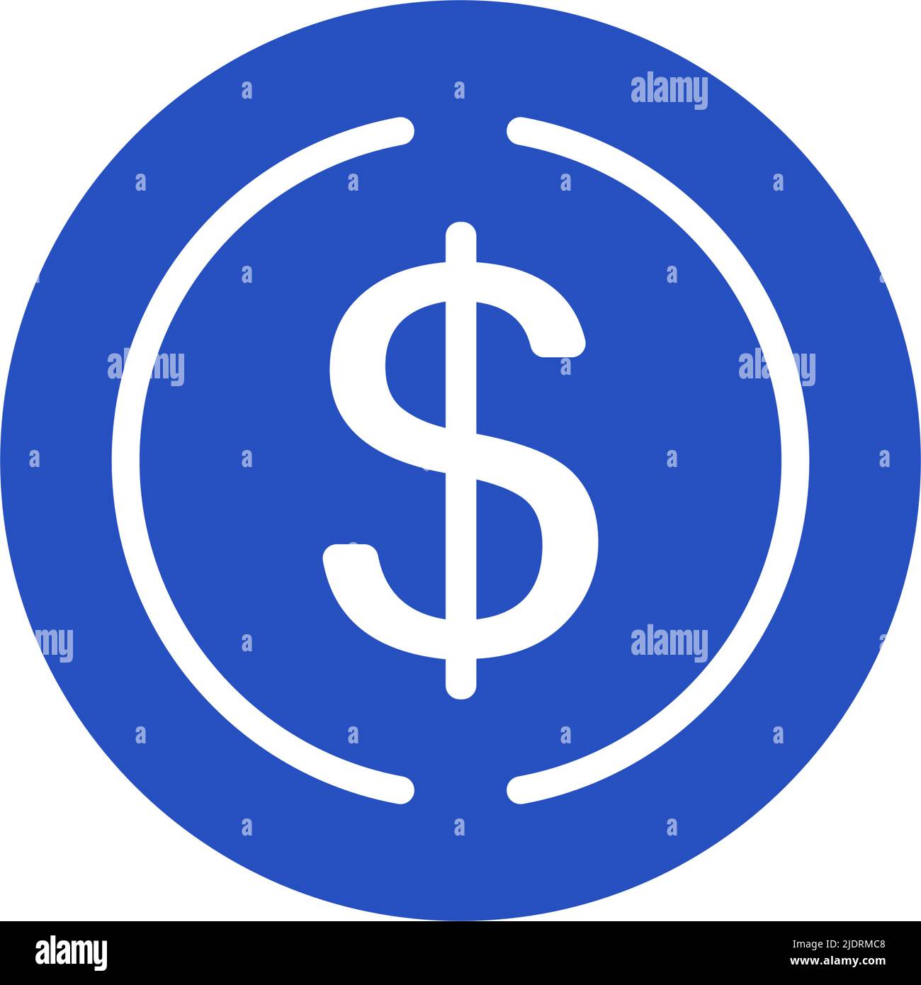 Stablecoin USD Coin. USDC vector icon illustration. Stock Vector