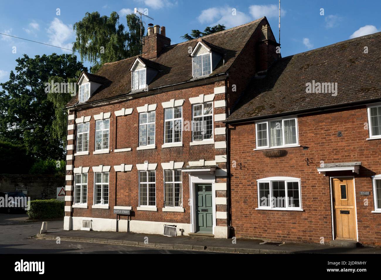 Houses in Castle Street, Warwick, Warwickshire, England, UK Stock Photo