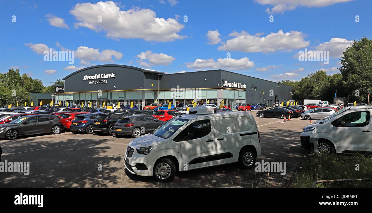 Arnold Clarke store site, Warrington - Gemini Retail Park, 610 Europa Blvd, Westbrook, Warrington, Cheshire, England, UK, WA5 7TT Stock Photo