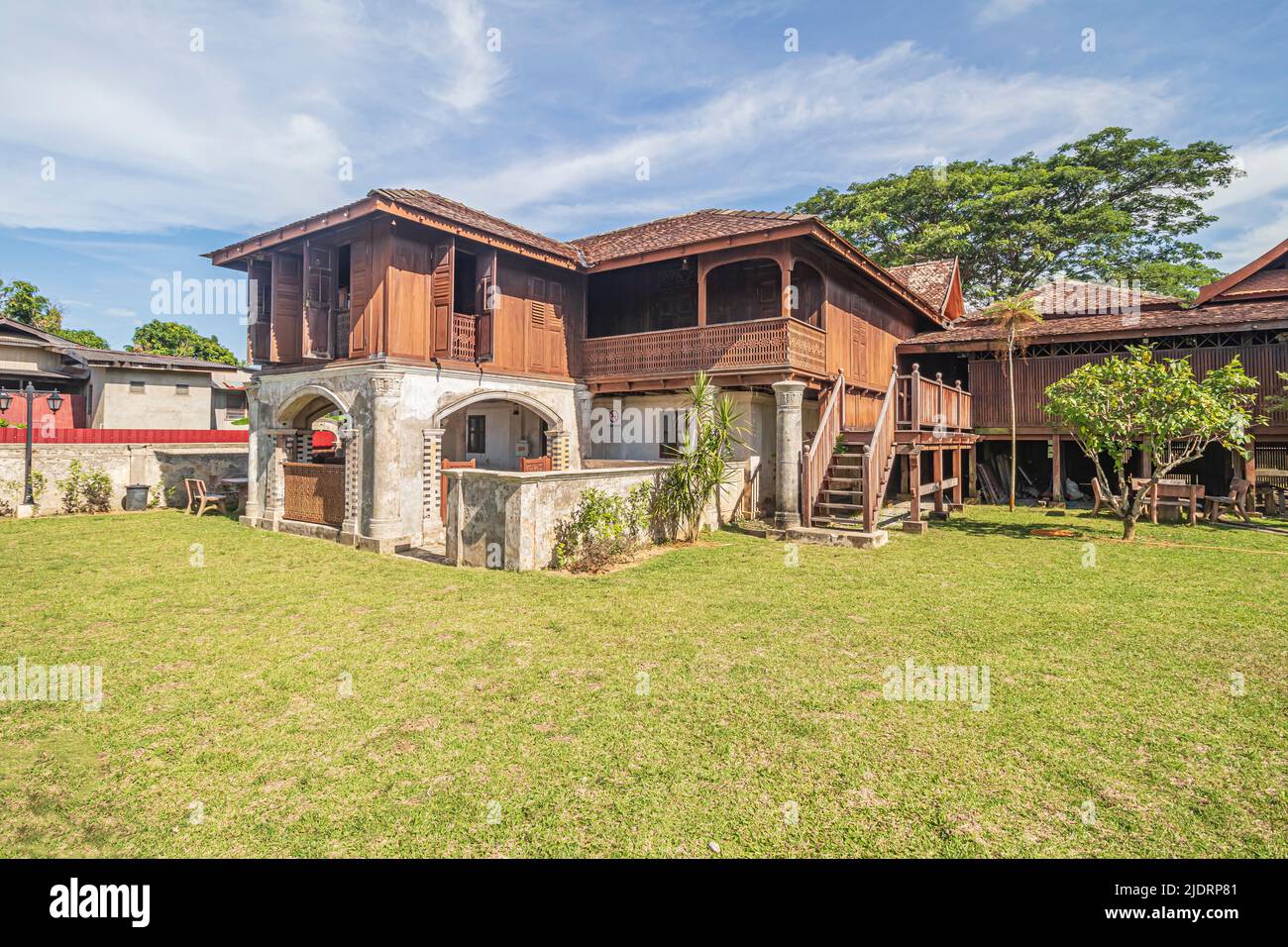 Duyong Old Fort or Kota Lama Duyong, a historic traditional Malay house or mansion built in 1919 at Pulau Duyong in Kuala Terengganu, Malaysia. Stock Photo