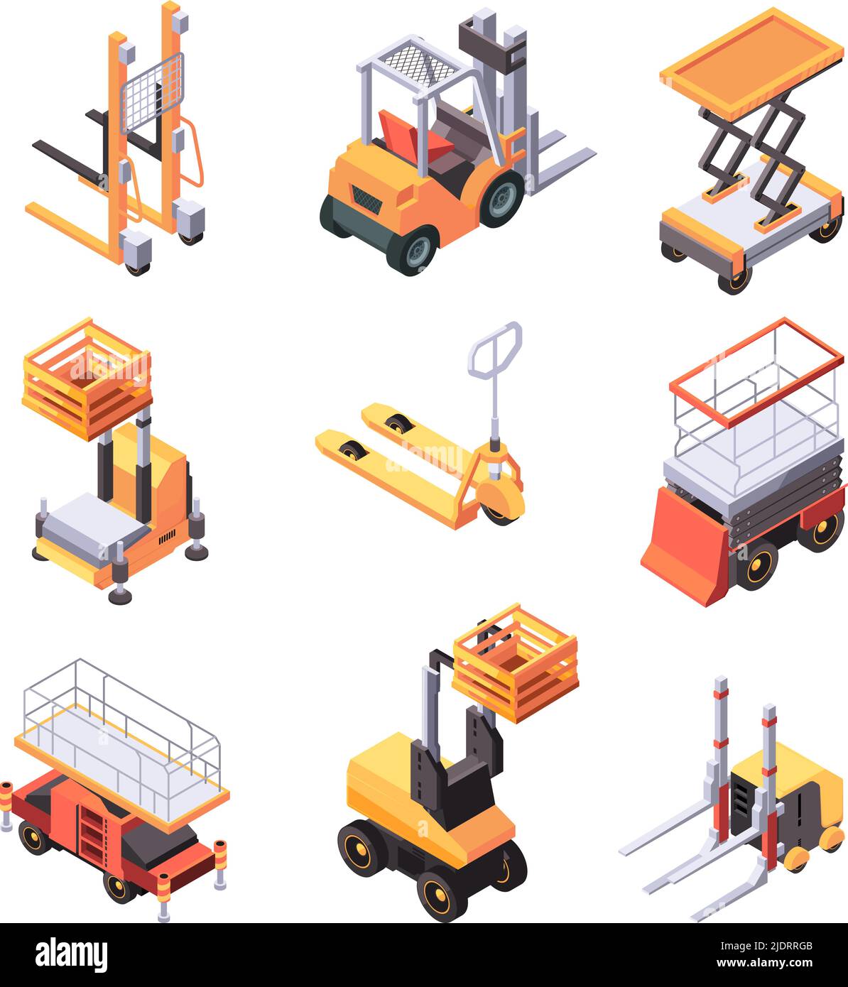 Construction lifting. Transport for builders garish vector lifting ...