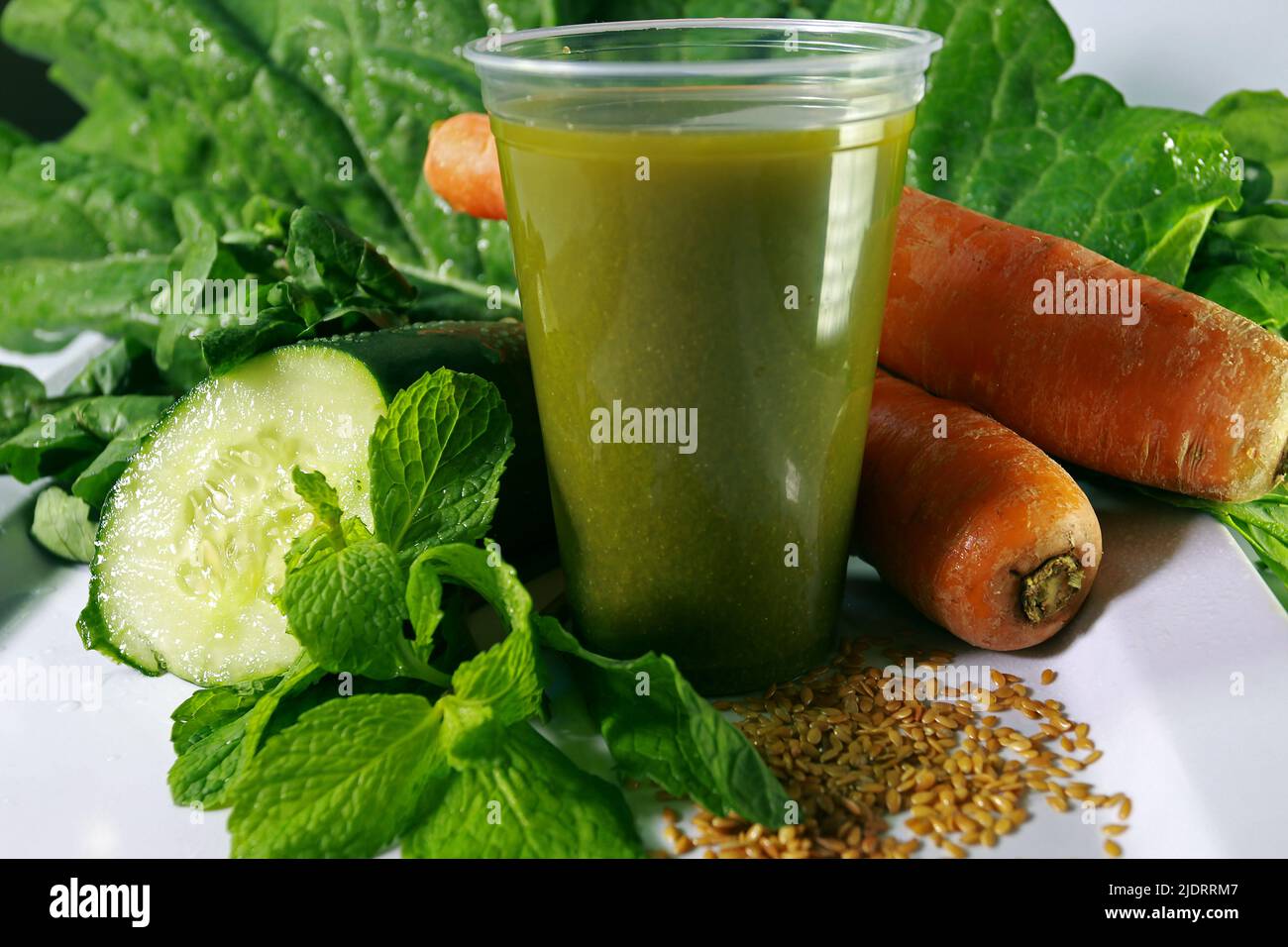 Natural vegetable juice. Vegan green juice Stock Photo Alamy