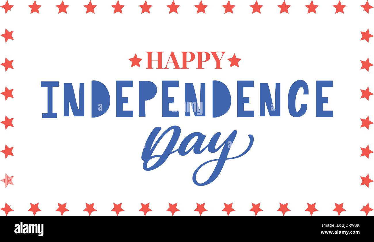 4th of july independence day lettering Stock Vector Image & Art - Alamy