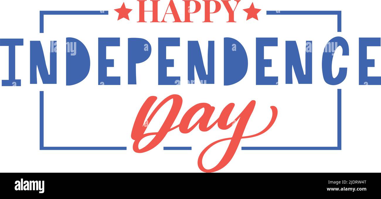 4th of july independence day lettering Stock Vector Image & Art - Alamy