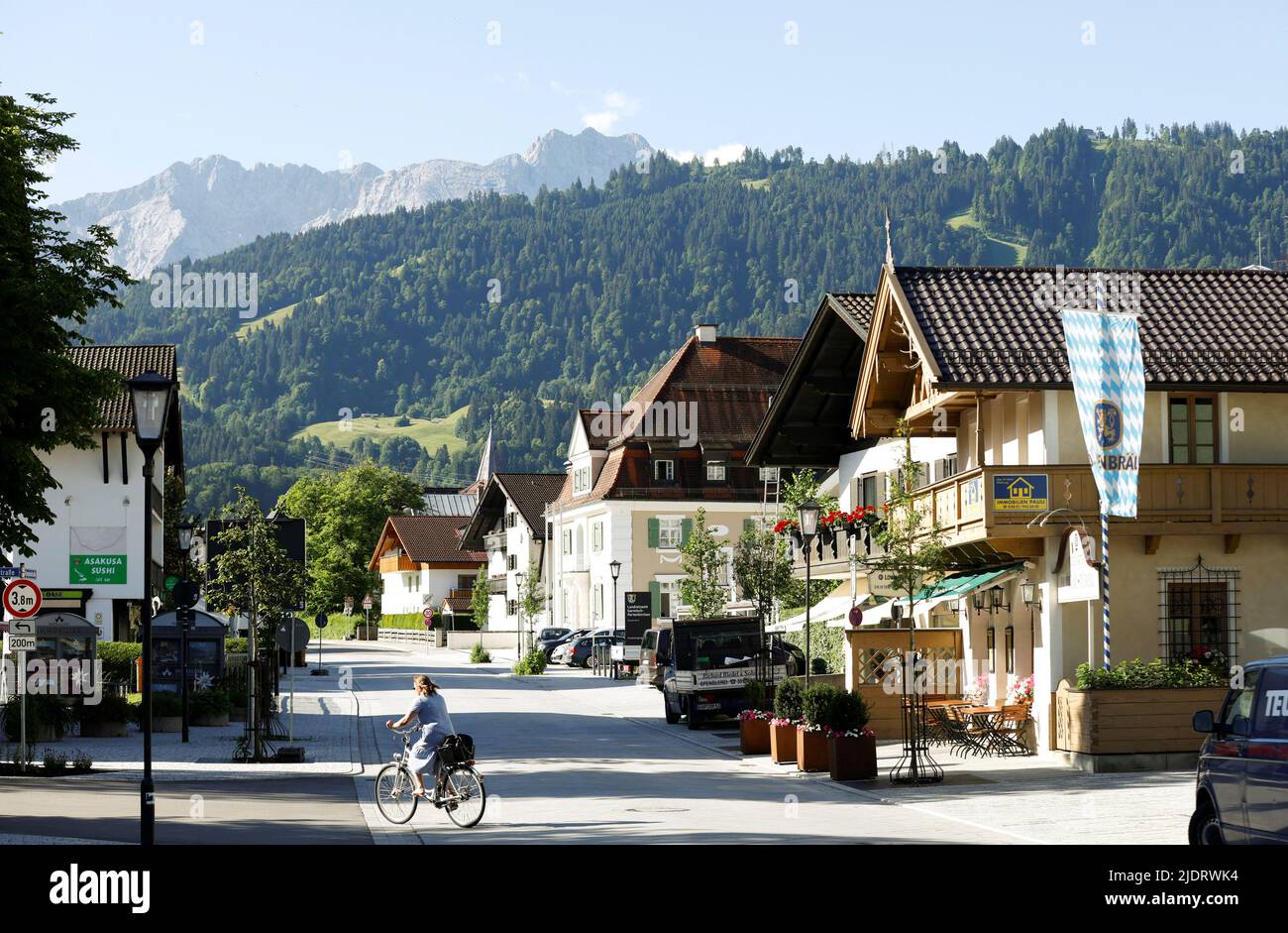 A general view shows the southern Bavarian resort where the G7 Summit will be held, in Garmisch-Partenkirchen, Germany, June 23, 2022. REUTERS/Michaela Rehle Stock Photo