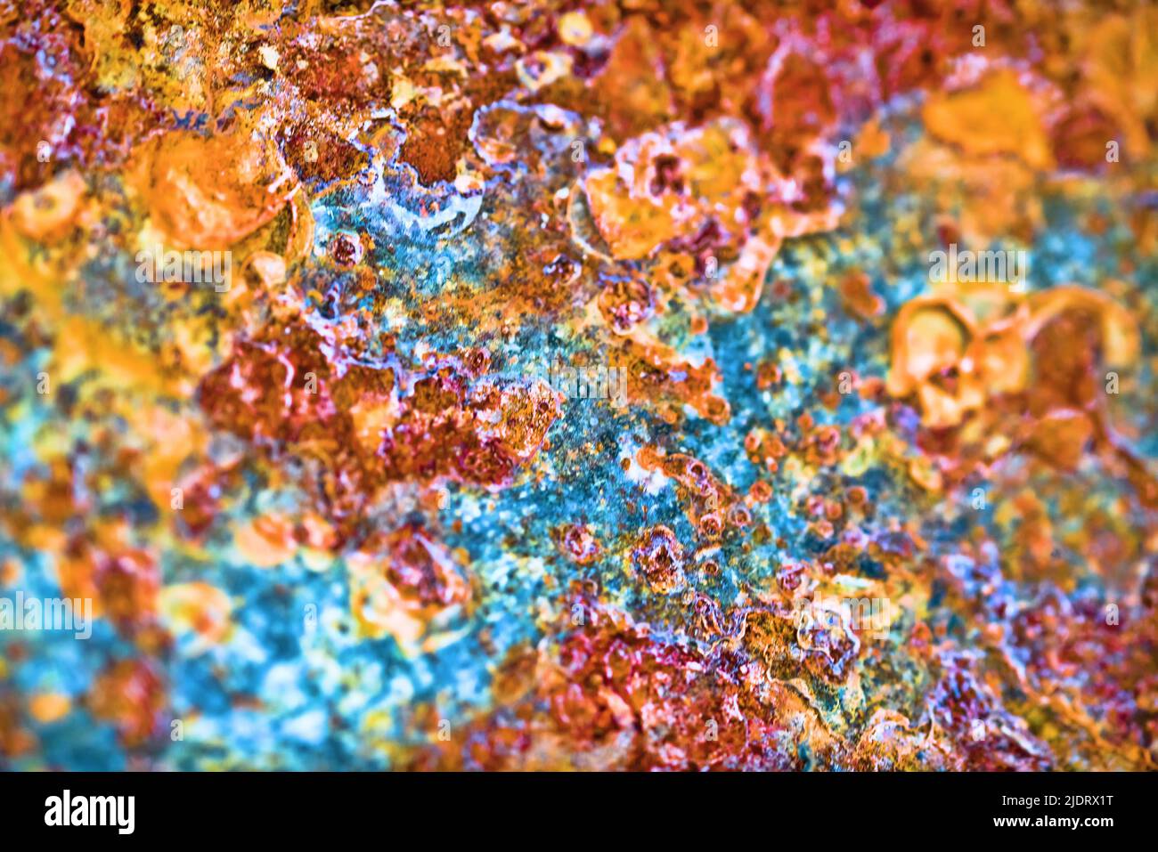 The surface of rusty iron. Ultra Macro background Stock Photo