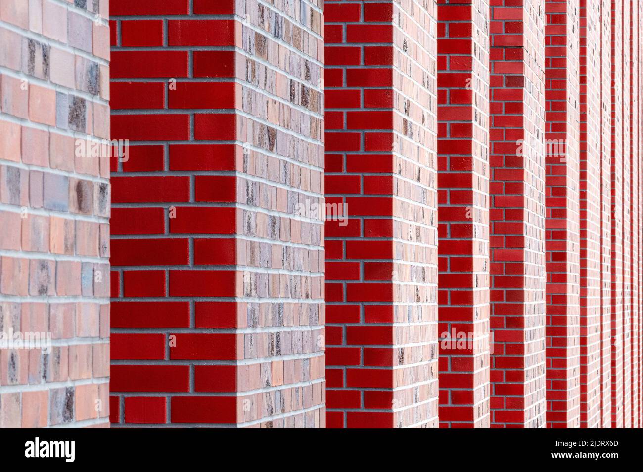 Brick Wall with a lot of depth of field, taken in Katowice Poland Stock Photo