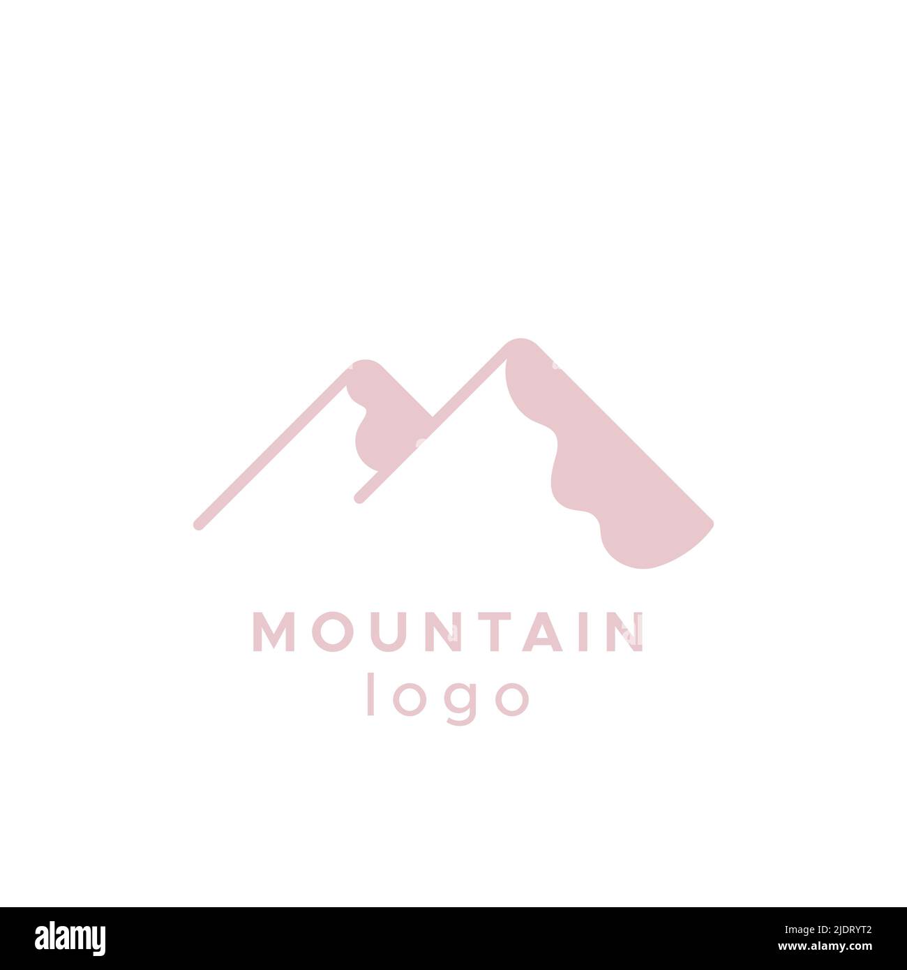 Mountain logo. Concept of adventure, exploration, nature. Vector illustration, flat design Stock Vector
