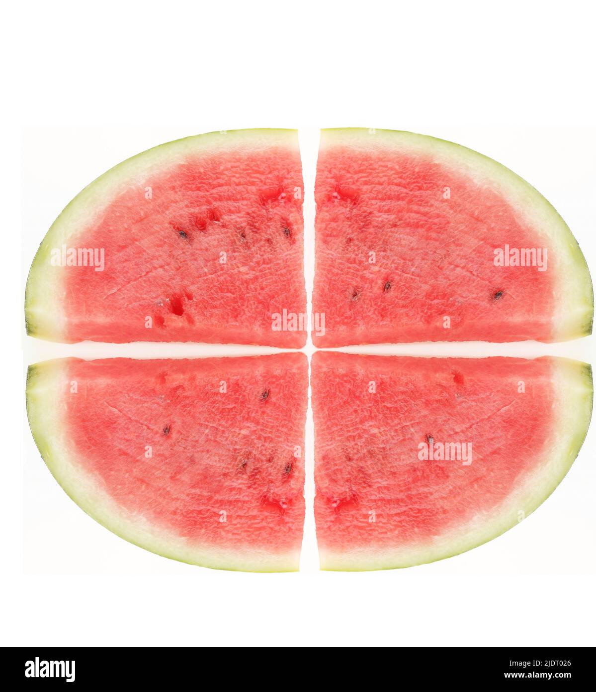 Watermelon in part on isolated background Stock Photo