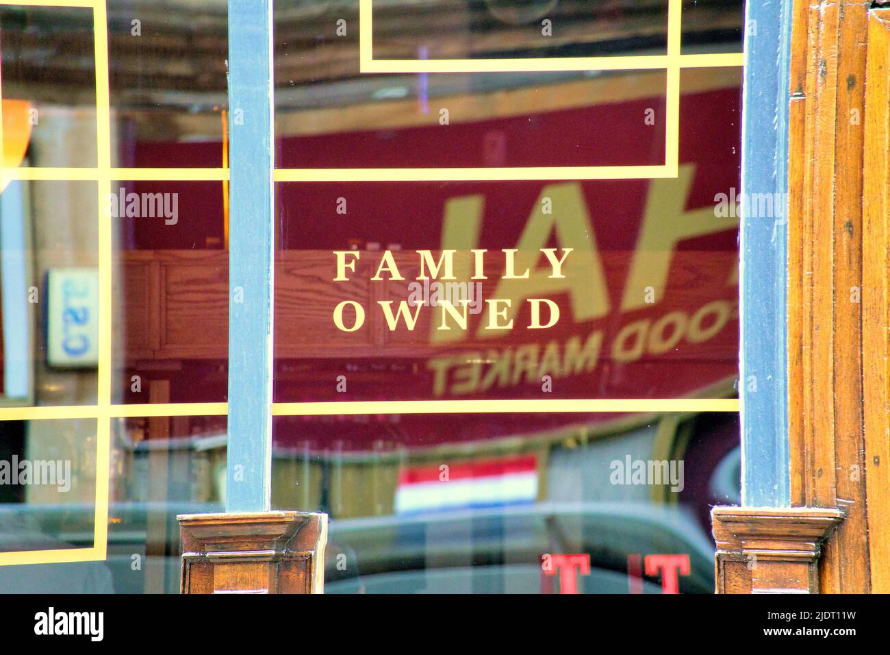 family owned business sign Stock Photo